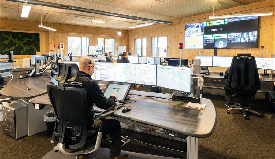 View of the integrated control center (Source: Rettungsdienst Bodensee-Oberschwaben gGmbH)