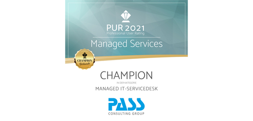 PASS ist Champion im Bereich „Managed IT-Servicedesk“ 