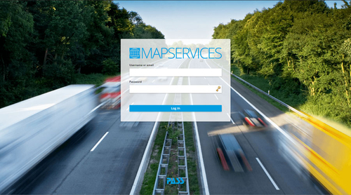 MAPSERVICES login screen