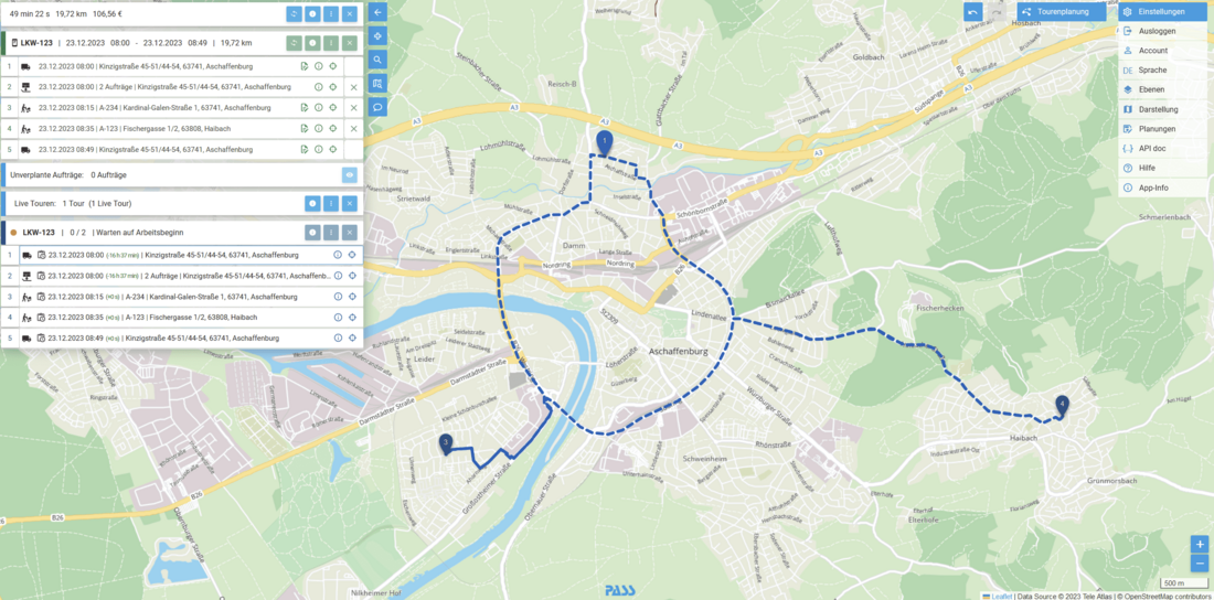 PASS Maps Live Touren