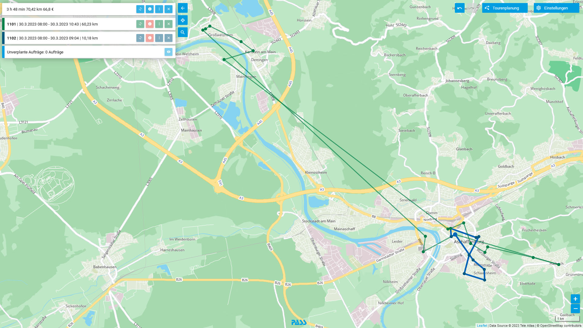 Straße oder Luftlinie?