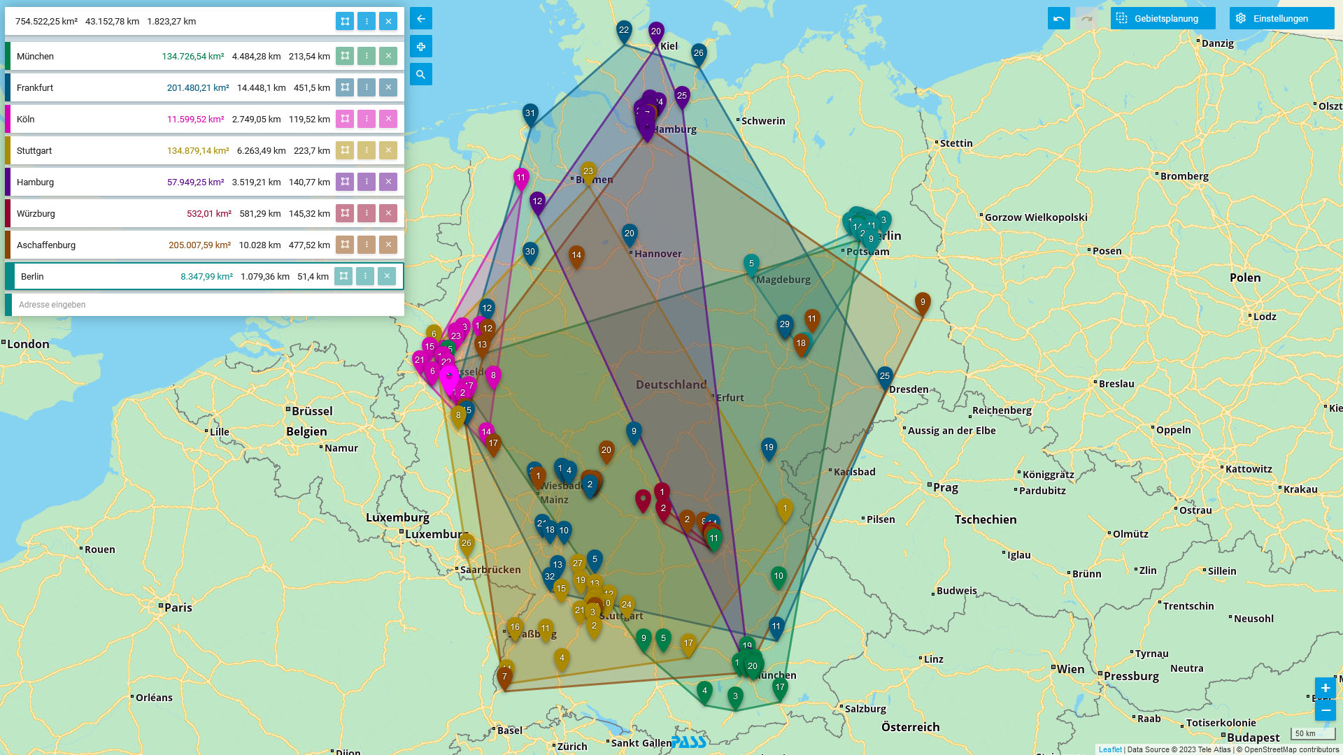 Kundenzuordnung visualisiert