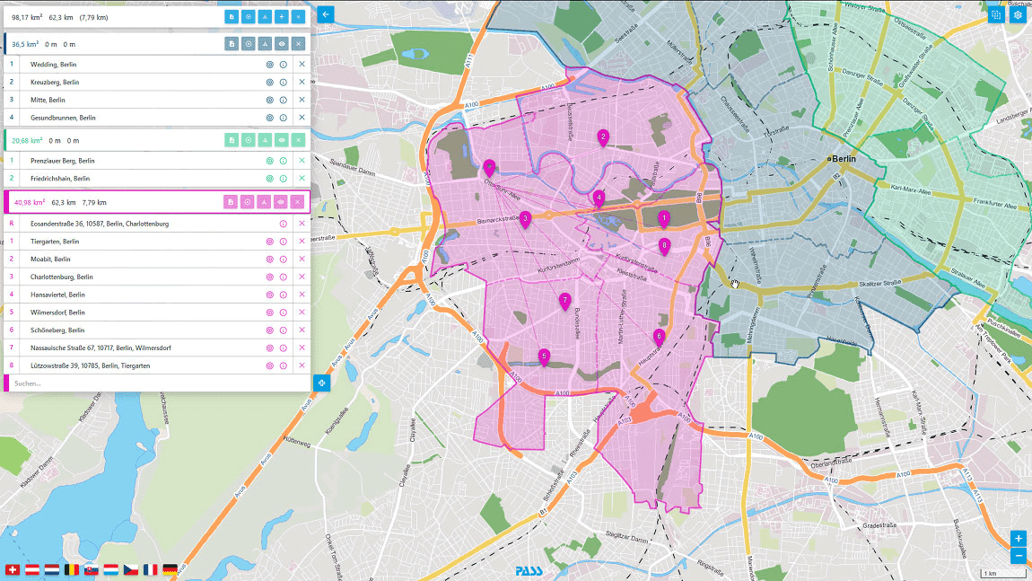 MAPSERVICES: Standort- und Gebietsvalidierung