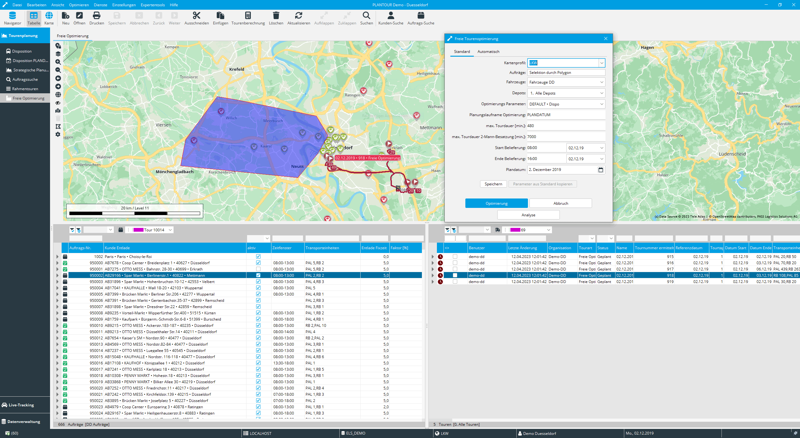 Free route optimization