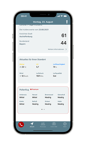 Wetter-News und Pollenfluginformationen für Ihren Standort