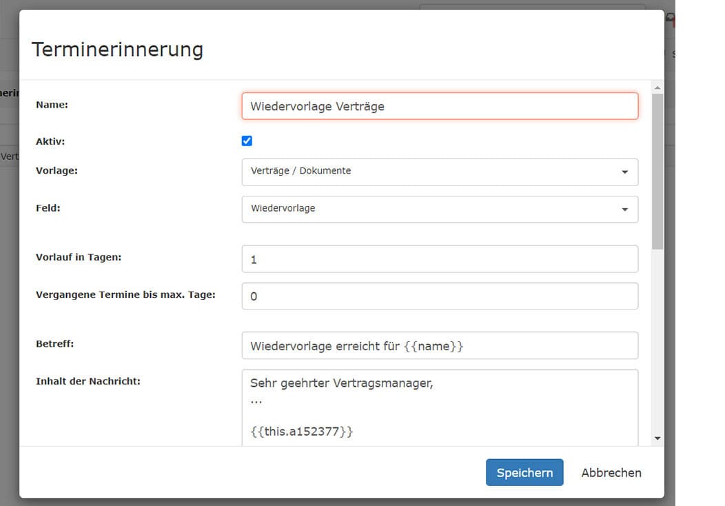 Investment Management: Appointment reminder system