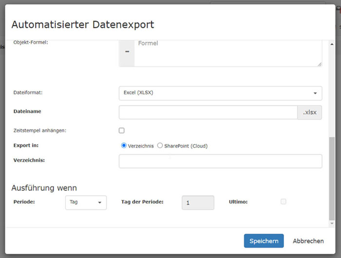 Investment Management: Automated data export