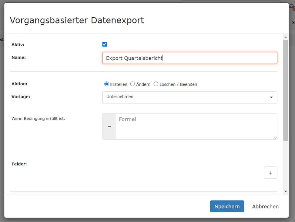 Investment Management: Transaction based data export