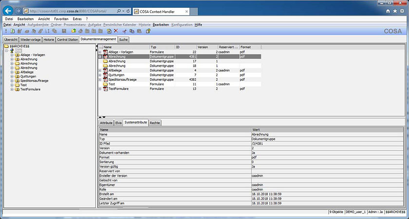 Context Handler: COSA 6 Document Management