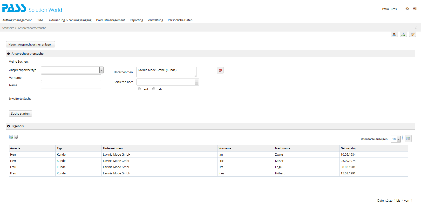 Contact Person Overview