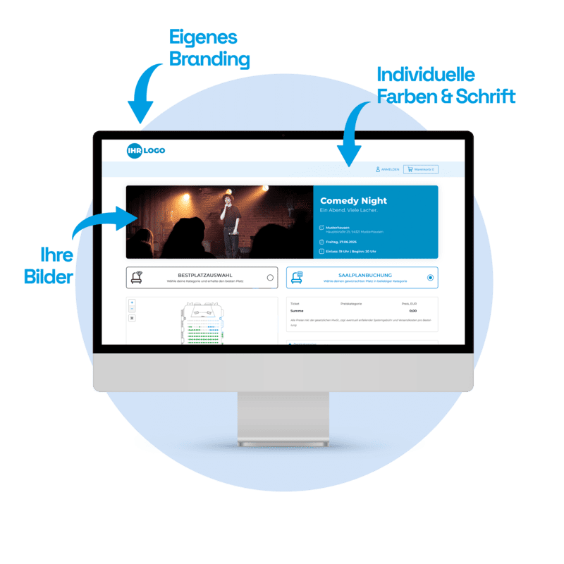 Event Ticketing System Ticketshop Screenshot eines Ticketshops