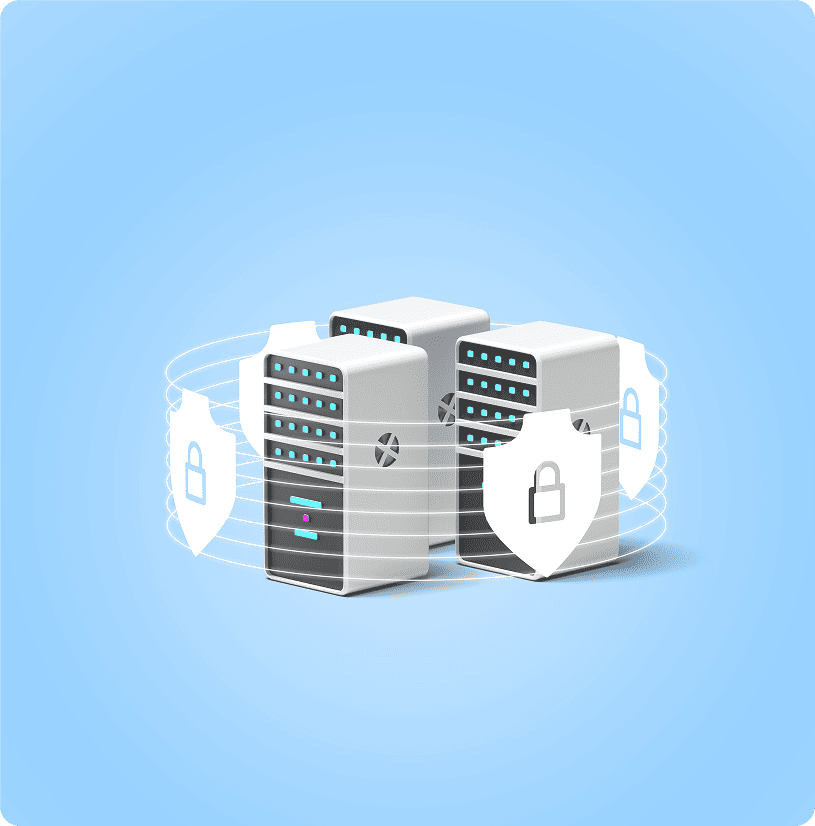 Redundant server infrastructure with access protection