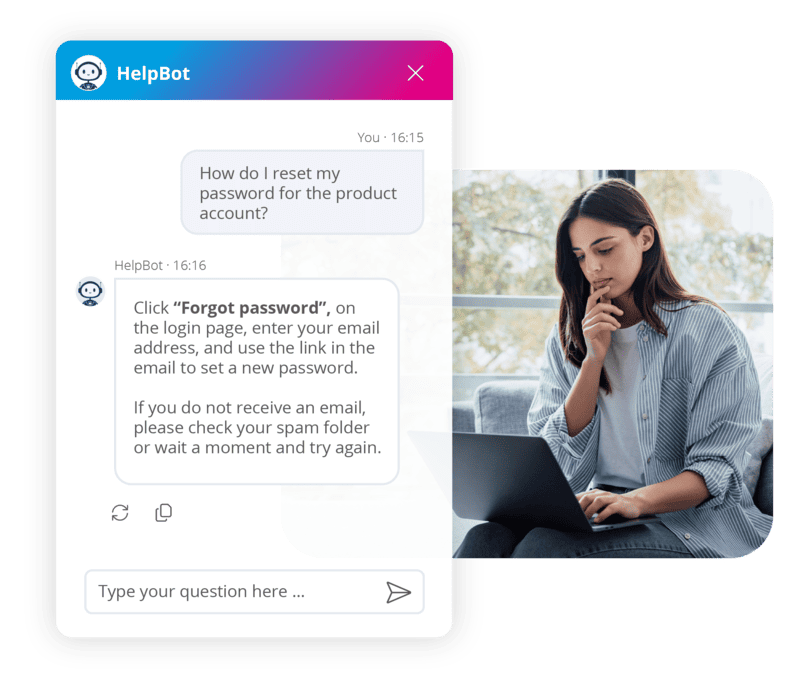 Help center & documentation chatbot for online help