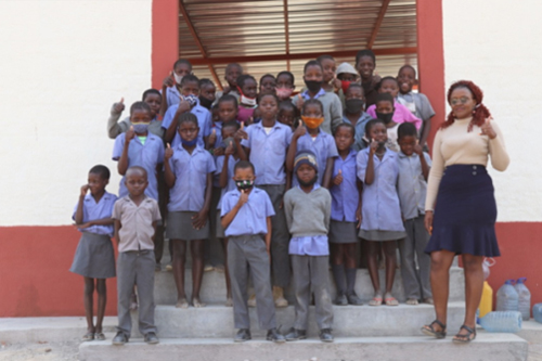 School children in Oroutumba village